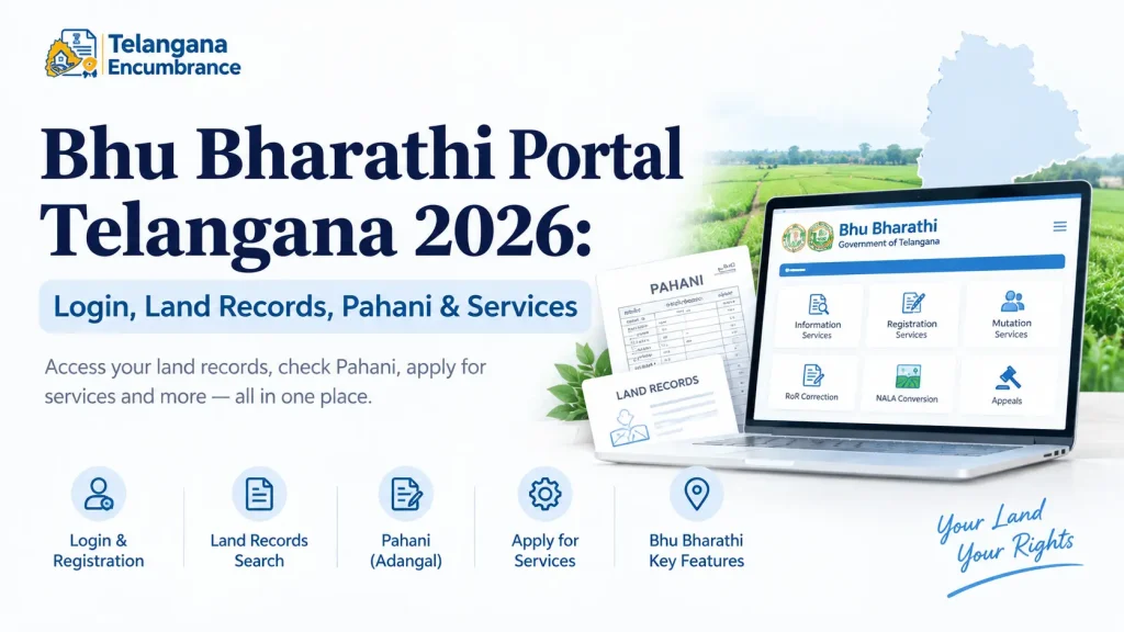 Bhu Bharathi Portal Telangana 2026: Login, Land Records, Pahani & Services Bhu Bharathi Portal Telangana 2026 for login, land records, Pahani and online services