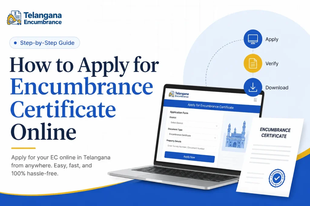 How to Apply for Encumbrance Certificate Online How to Apply for Encumbrance Certificate Online in Telangana