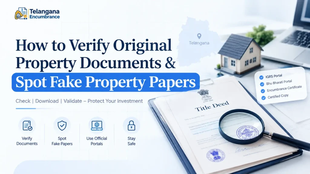 How to verify original property documents and spot fake property papers in Telangana