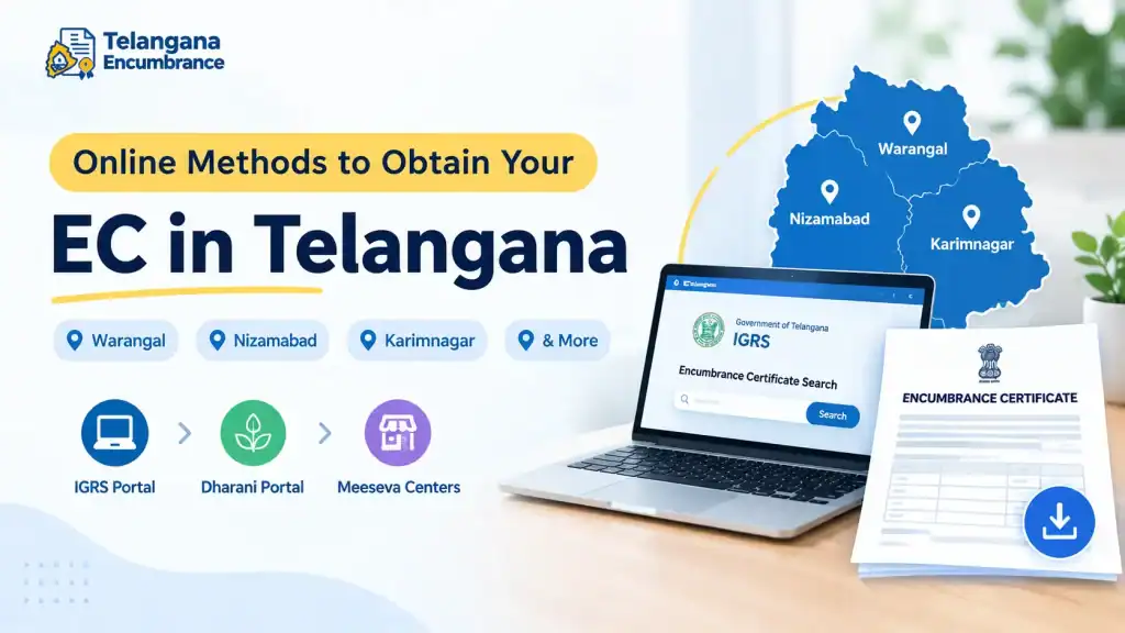 Online methods to obtain Encumbrance Certificate in Telangana