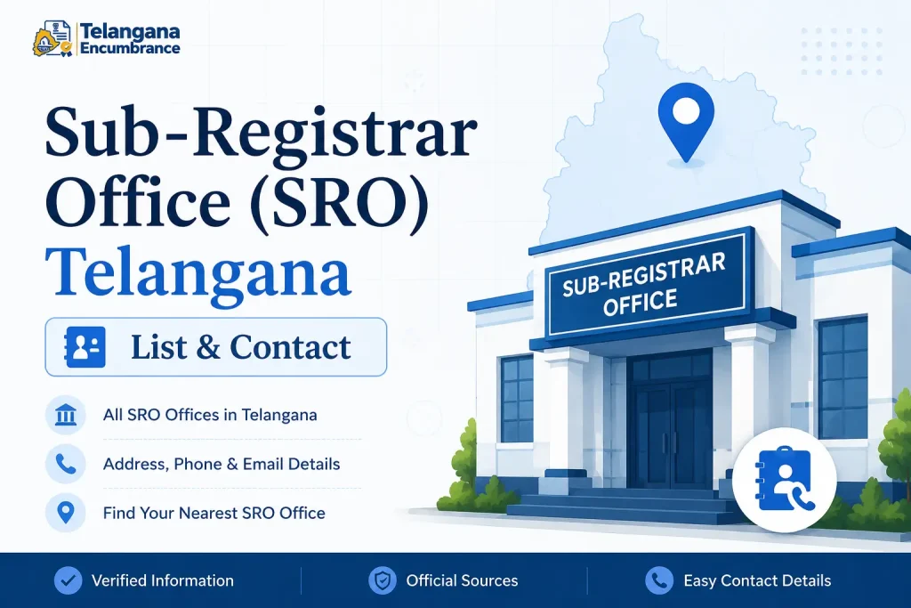 Sub-Registrar Office (SRO) Telangana – List & Contact Sub-Registrar Office (SRO) Telangana list and contact details
