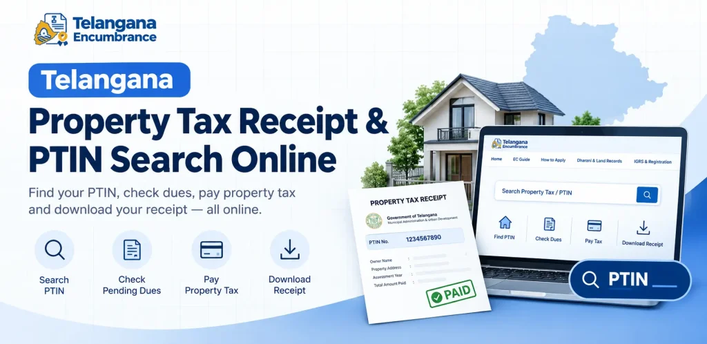 Telangana Property Tax Receipt & PTIN Search Online Telangana Property Tax Receipt and PTIN Search Online