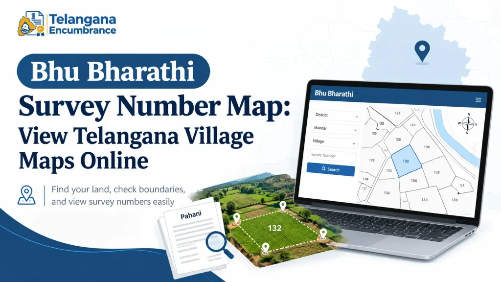 Bhu Bharathi Survey Number Map: View Telangana Village Maps Online Bhu Bharathi Survey Number Map showing Telangana village land maps online