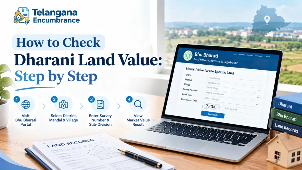 How to check Dharani land value in Telangana step by step online