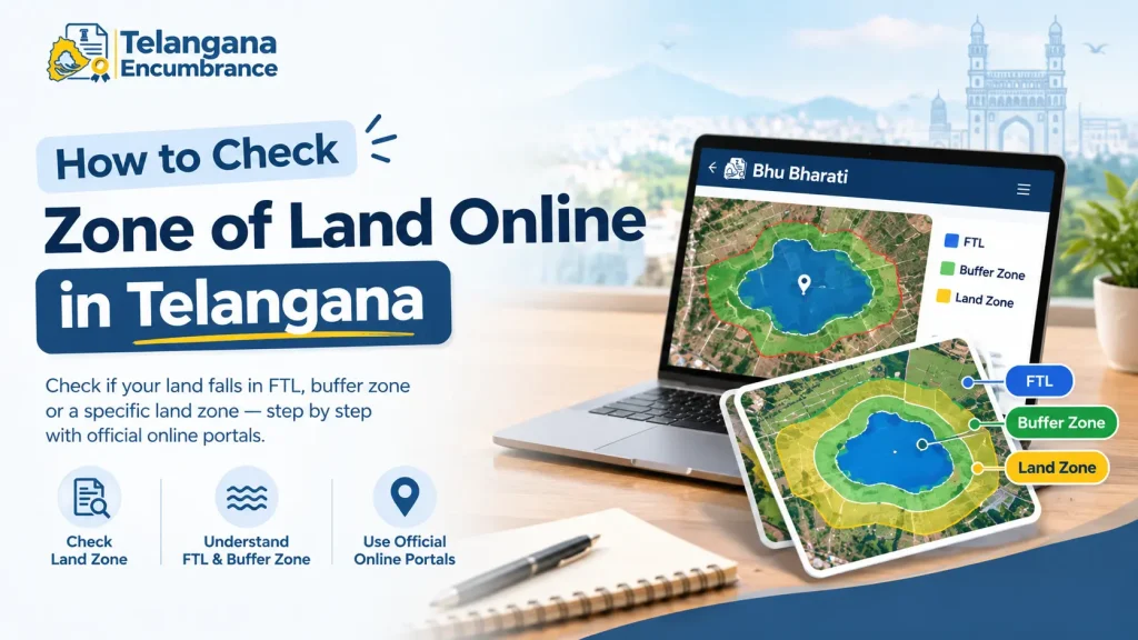 How to check zone of land online in Telangana using Bhu Bharati and land zone maps.