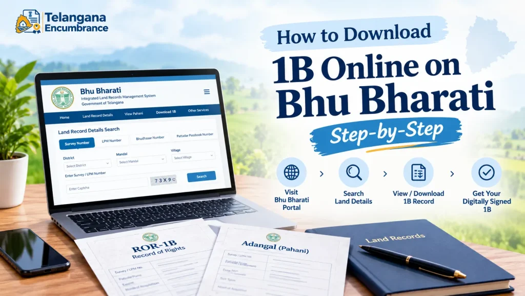 How to download 1B online on Bhu Bharati Telangana step by step