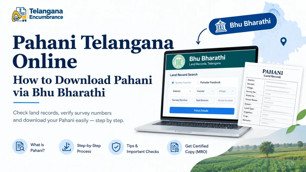 Pahani Telangana Online: How to Download Pahani via Bhu Bharathi Pahani Telangana Online: Download Pahani via Bhu Bharathi