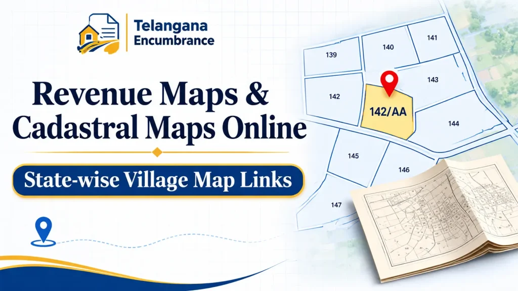 Revenue Maps & Cadastral Maps Online: State-wise Village Map Links Revenue Maps & Cadastral Maps Online showing village survey numbers and land boundaries